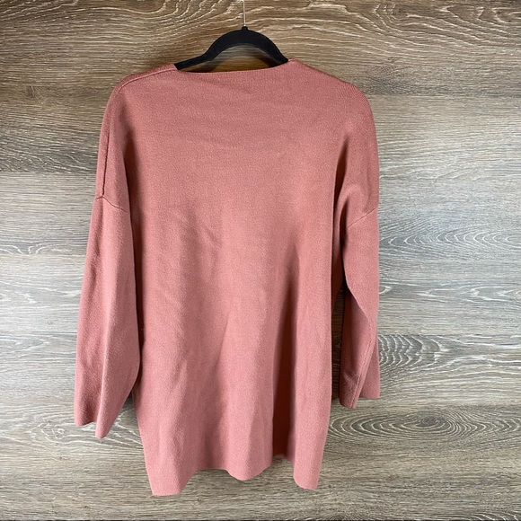 Oak + Fort Pink Vneck Sweater - Picture 7 of 7